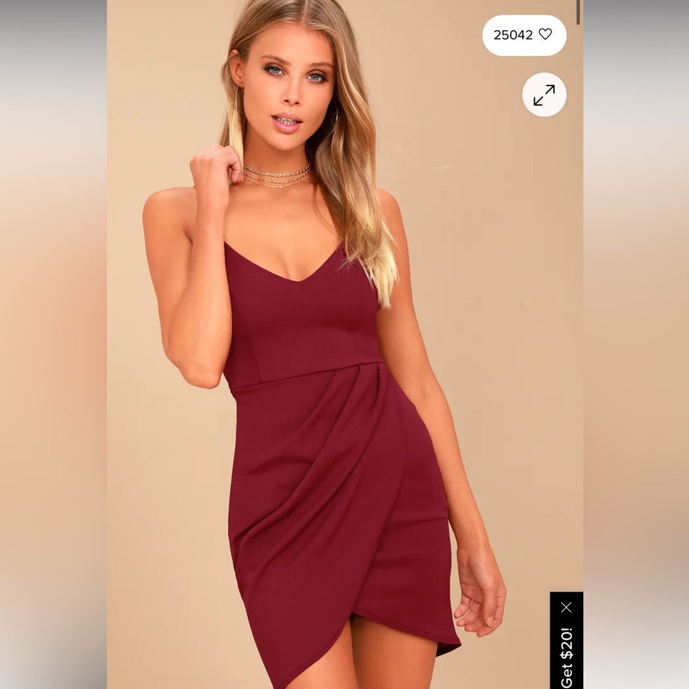 Lulu's Rich Burgundy Dress